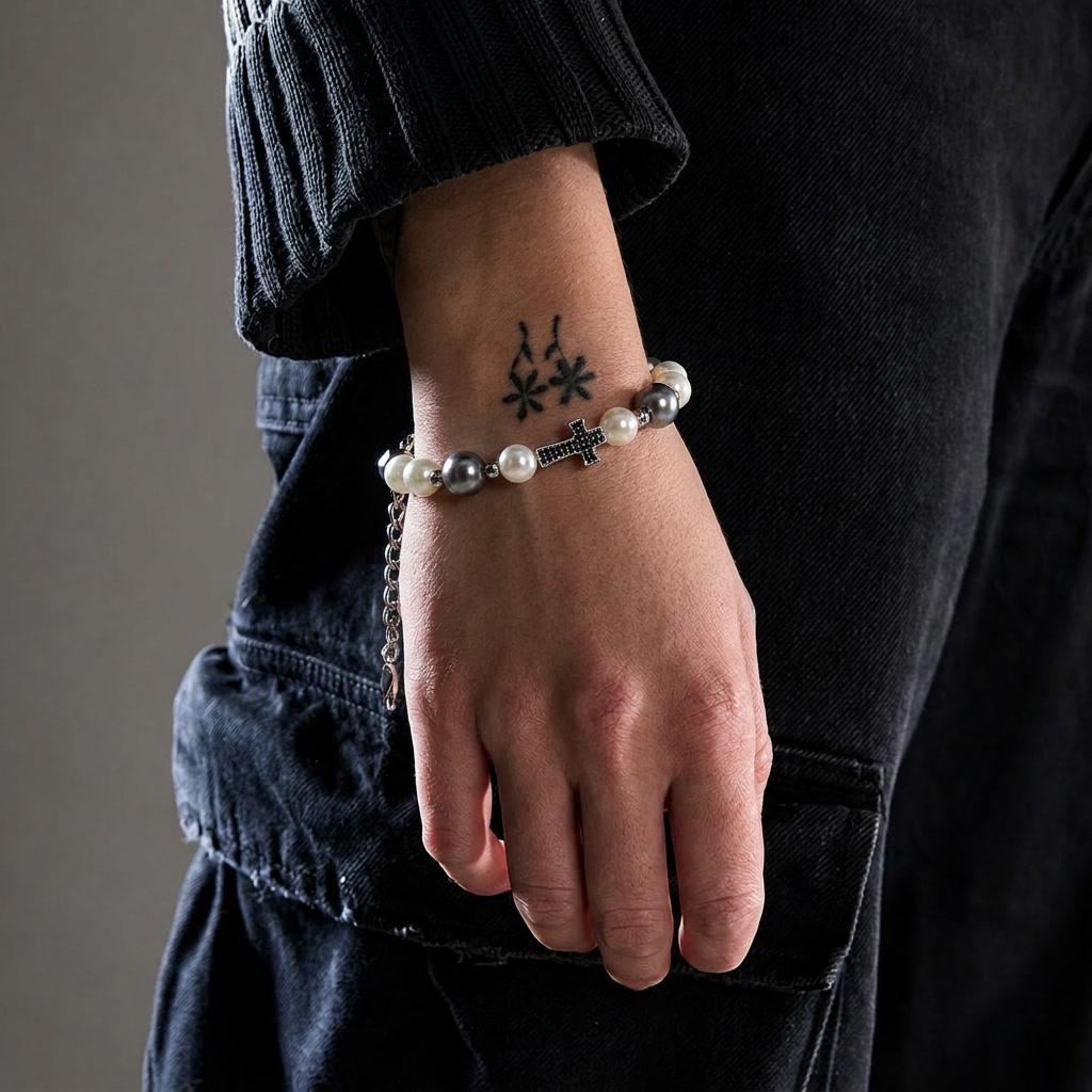 Cross Pearl - Bracelet
