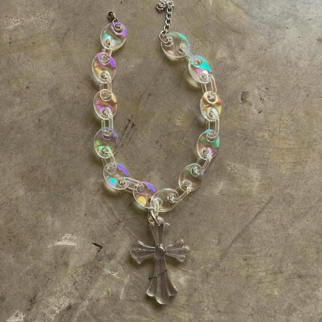 Accees Workshop Arcylic XRay Cross - Necklace