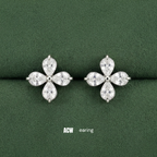 Silver Clover - Earing