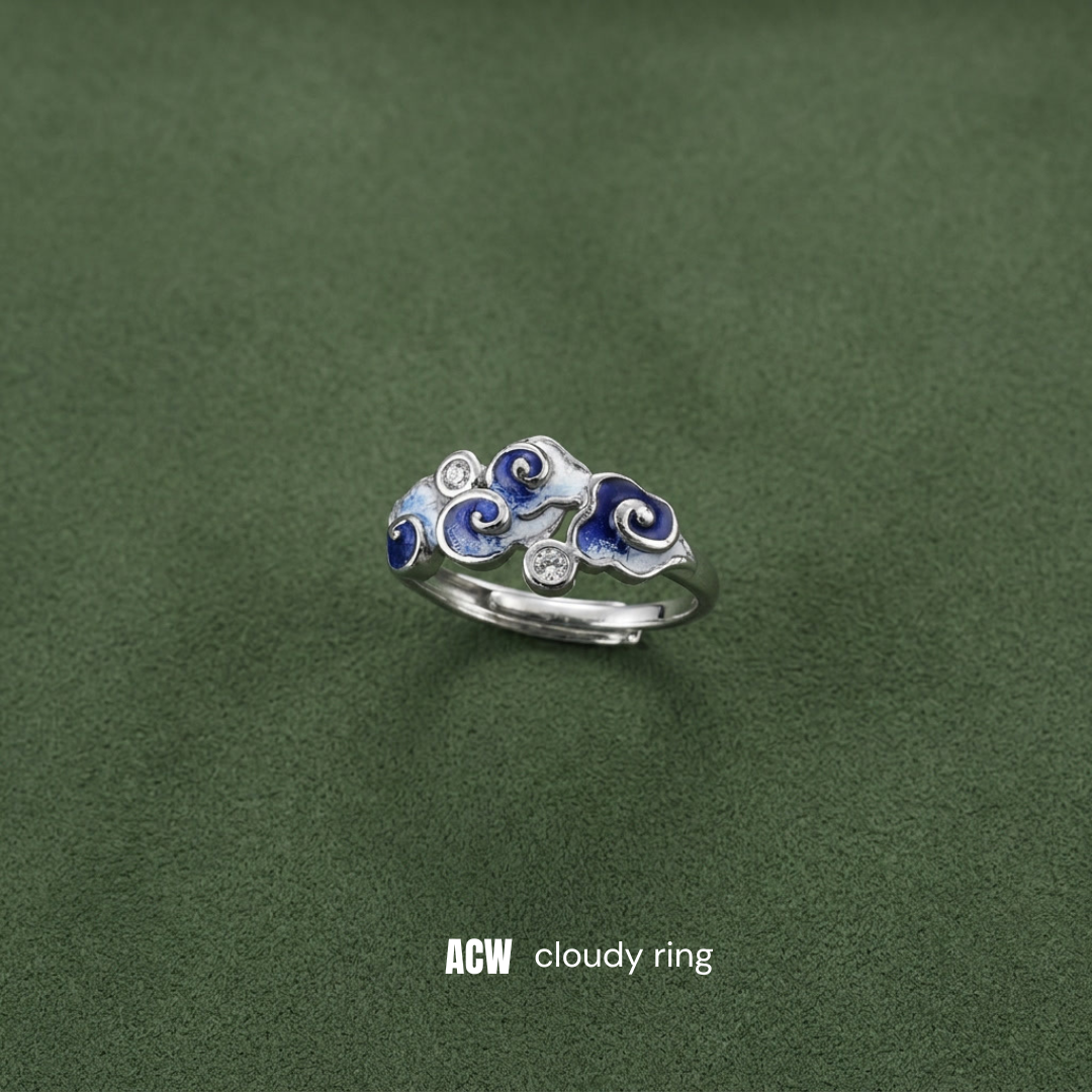 Cloud Shadow Blue - Ring
