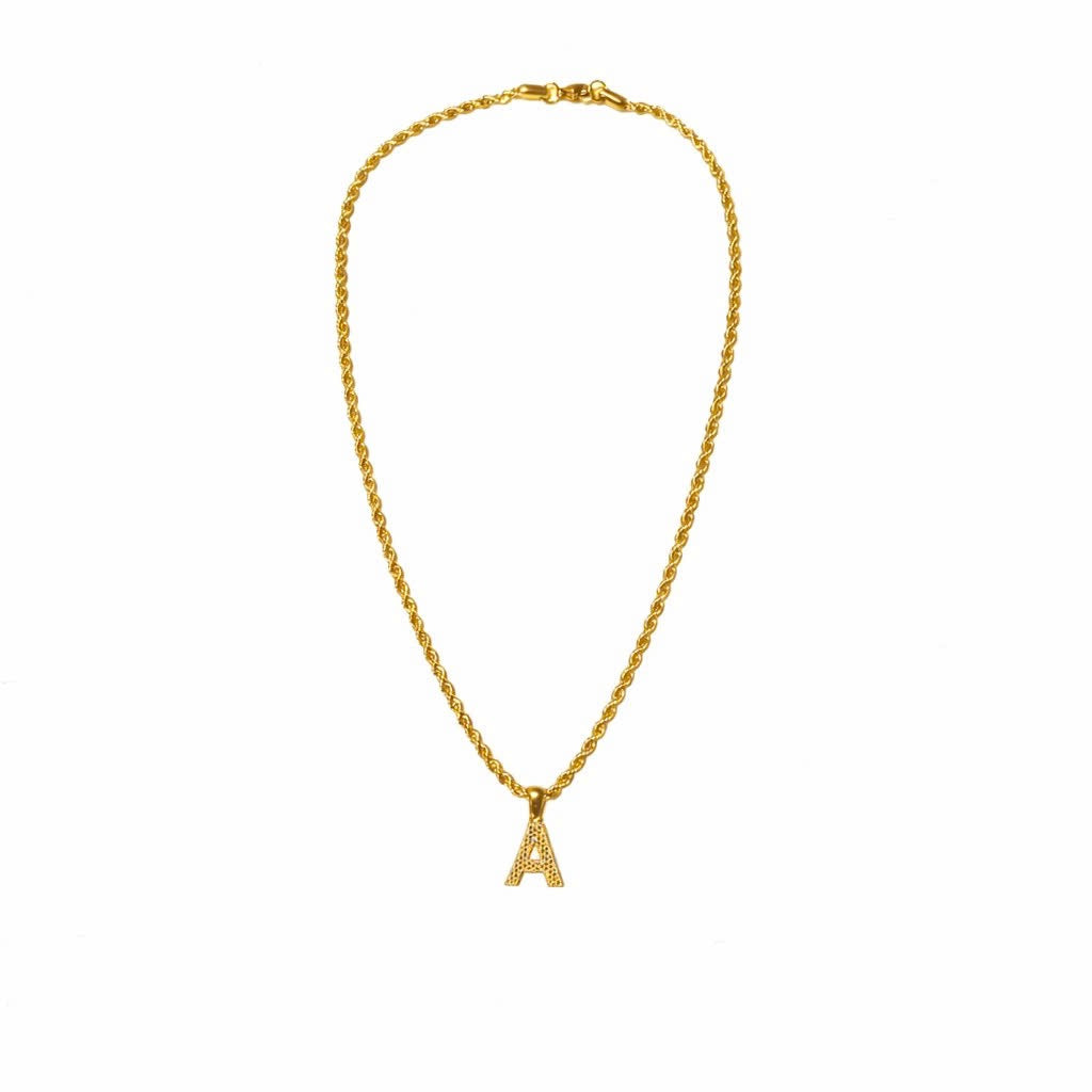 Access "A" Logo Pendant Silver and Gold - Necklace