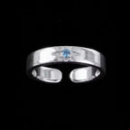Silver Blue Rune - Ring
