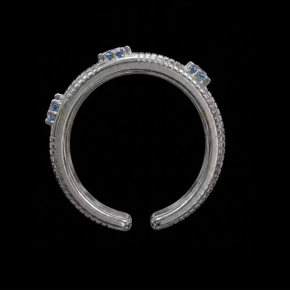 Silver Blue Rune - Ring