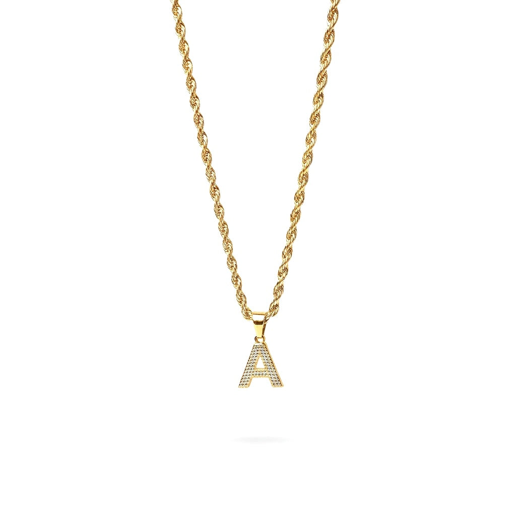 Access "A" Logo Pendant Silver and Gold - Necklace
