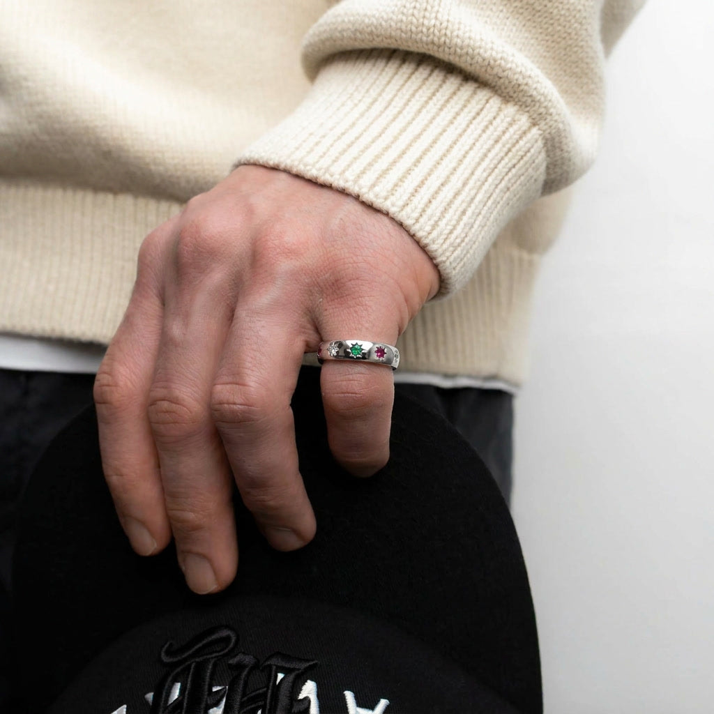 Silver Clover Heart - Ring