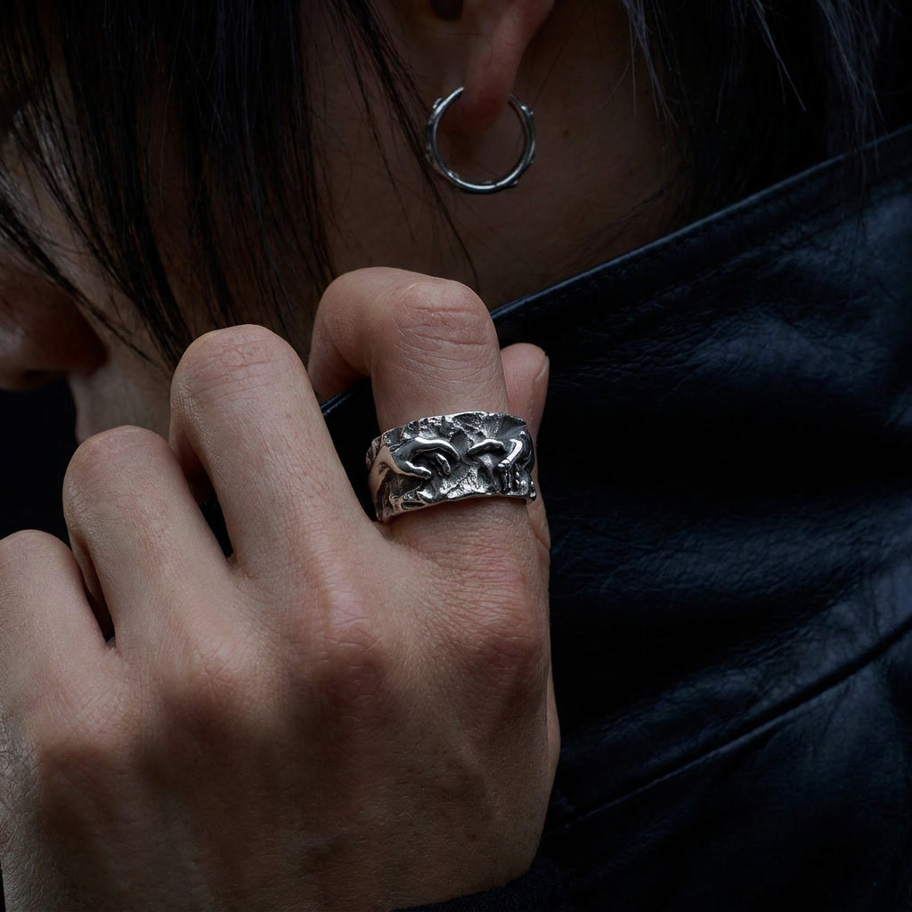 Silver Hand Cuff - Ring