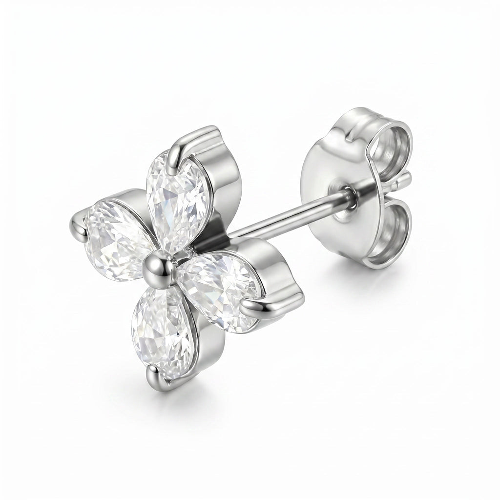 Silver Clover - Earing