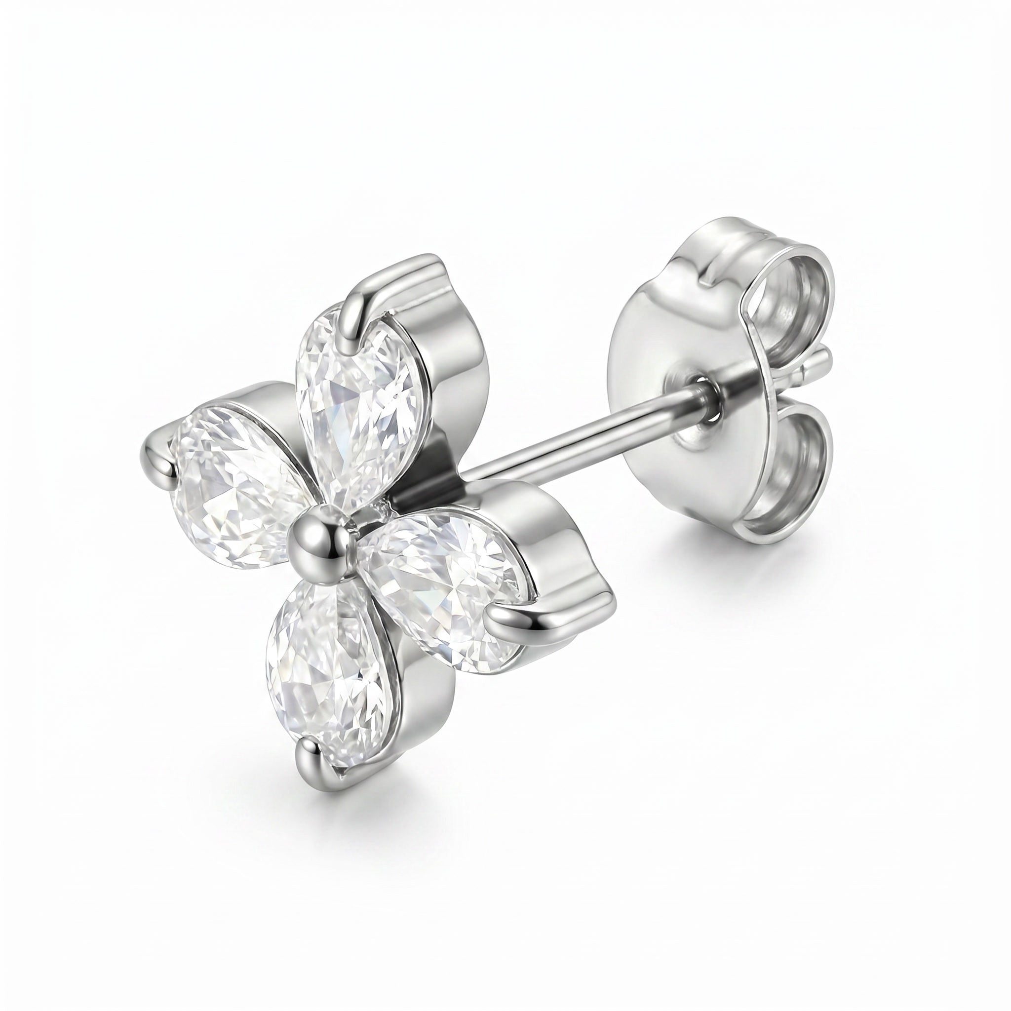 Silver Clover - Earing