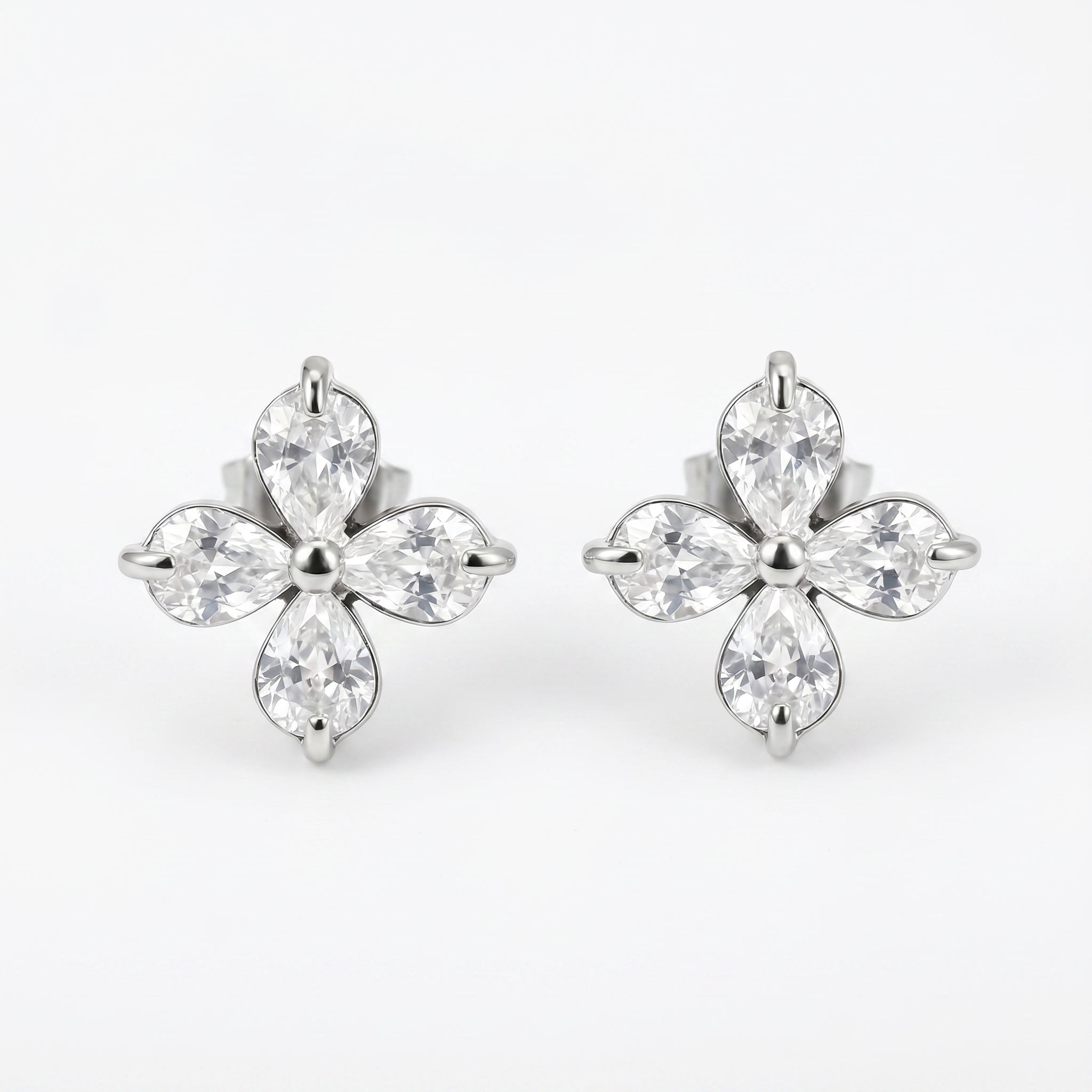 Silver Clover - Earing