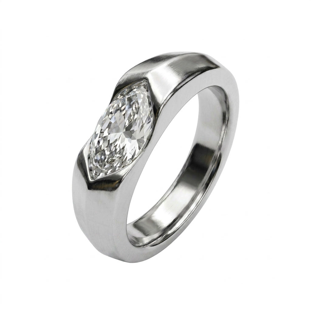 Silver Sapphire Freesize - Ring