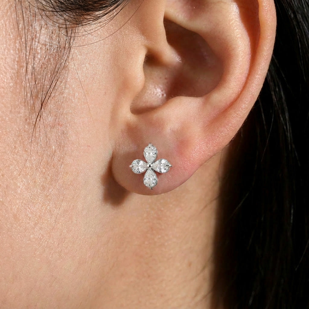 Silver Clover - Earing