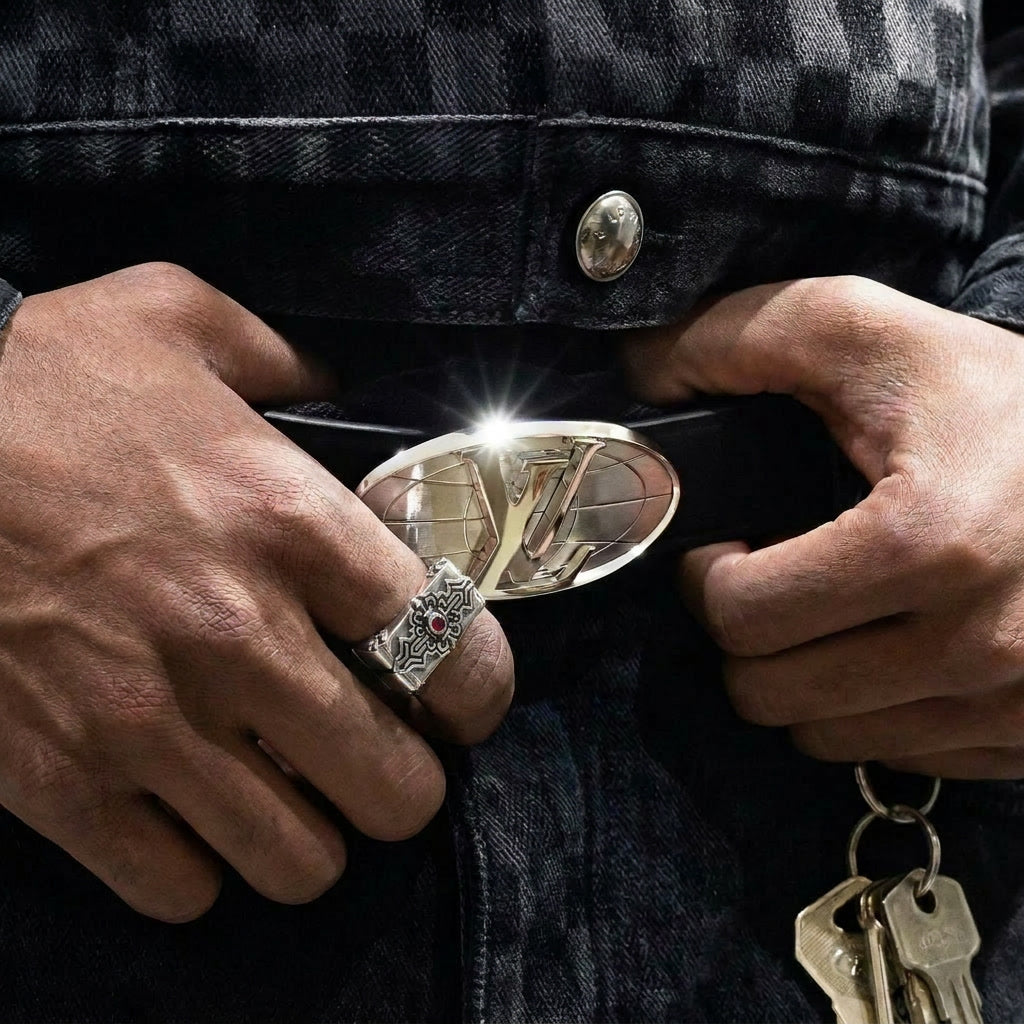 Silver Red Dot - Ring