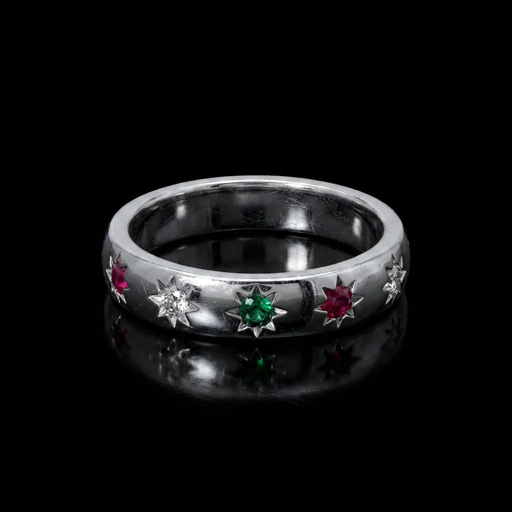 Silver Clover Heart - Ring