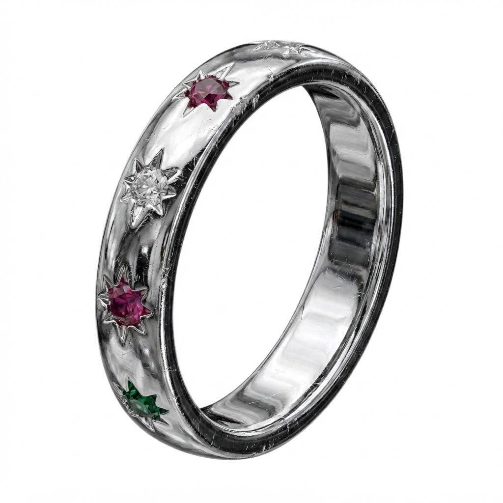 Silver Clover Heart - Ring