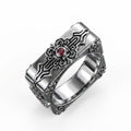 Silver Red Dot - Ring