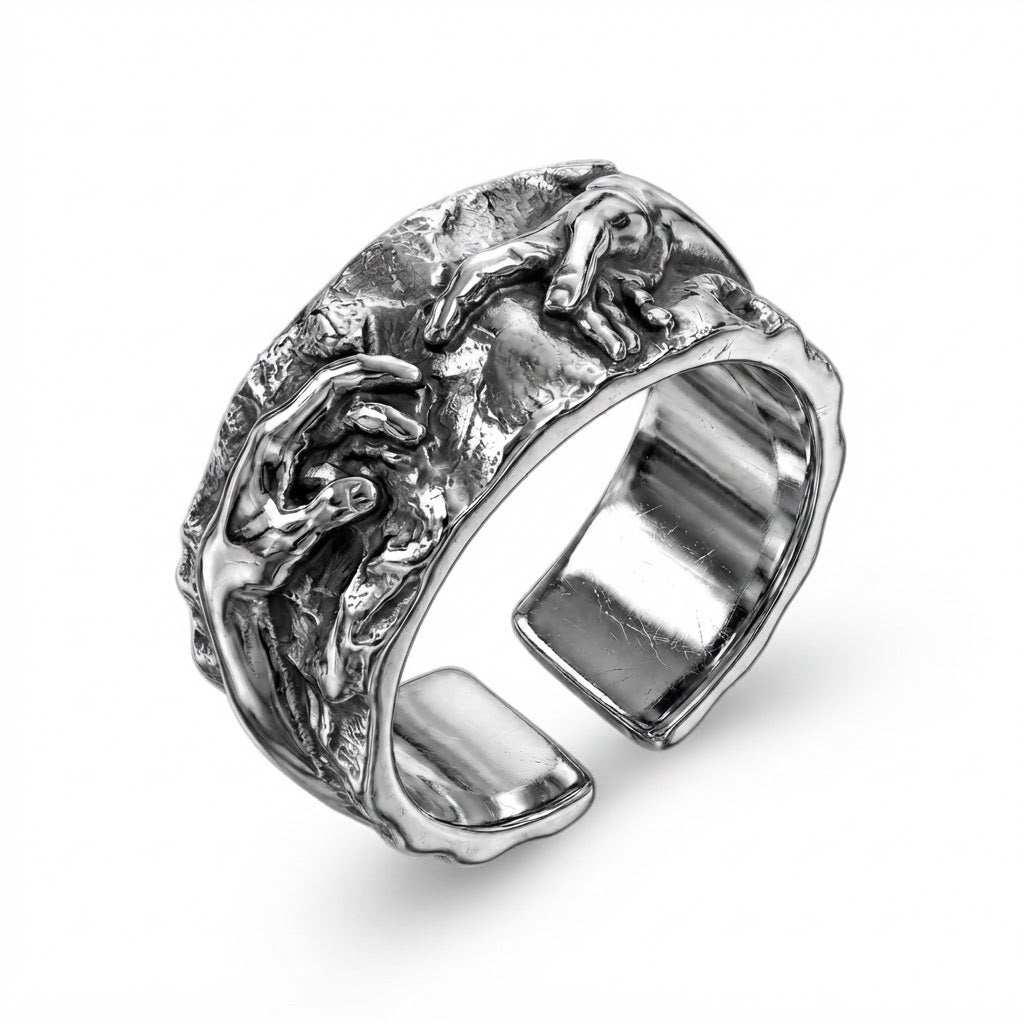 Silver Hand Cuff - Ring