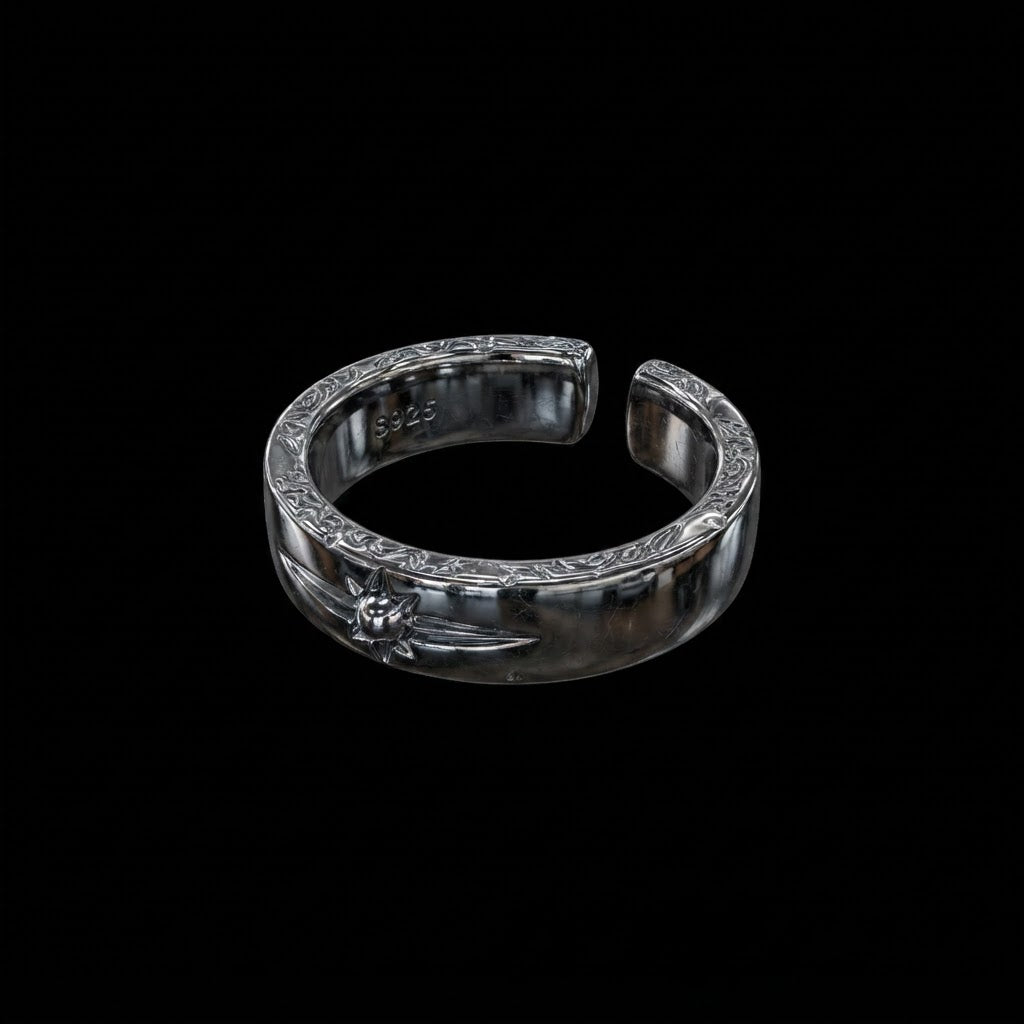 Silver Stone Star - Ring