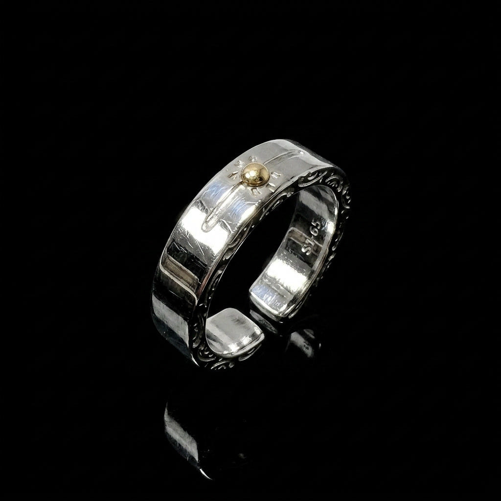 Silver Stone Star - Ring