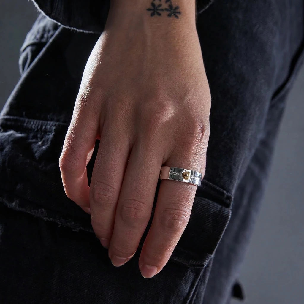 Silver Stone Star - Ring