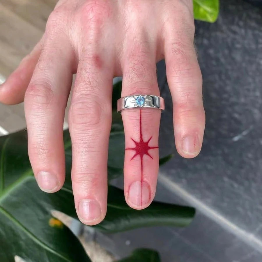 Silver Blue Rune - Ring