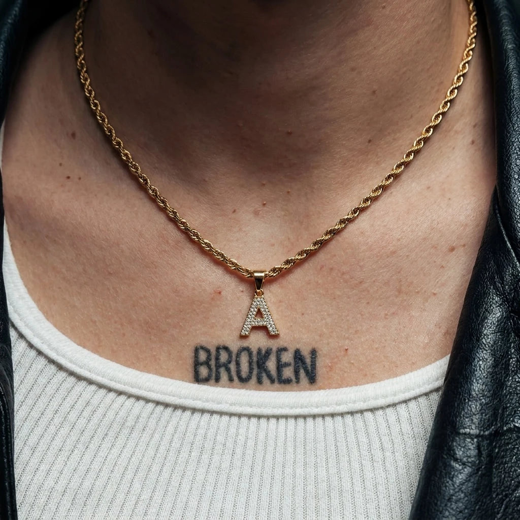 Access "A" Logo Pendant Silver and Gold - Necklace